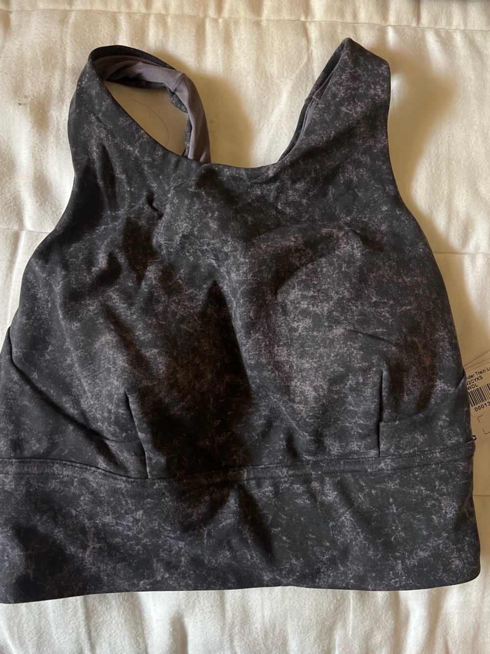 lululemon athletica Black Marble Print Sports Bra